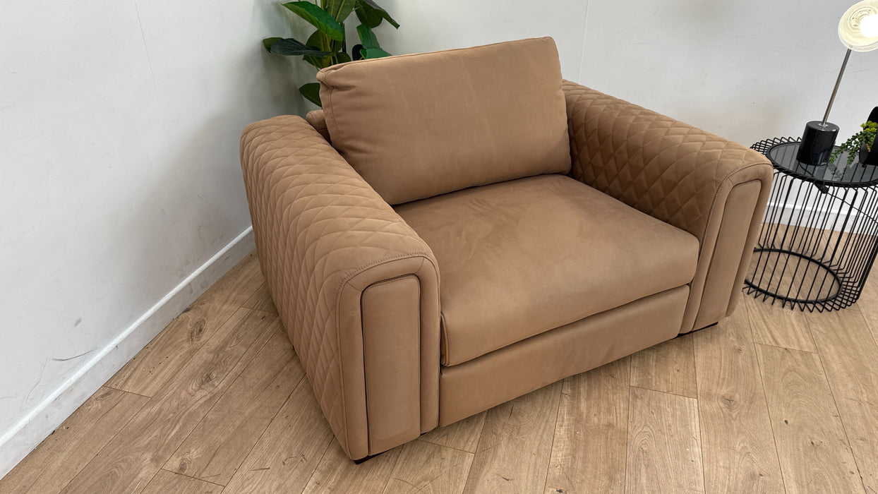Sofology The Firenze Fabric Loveseat in Lifestyle Nubuck Feel Camel