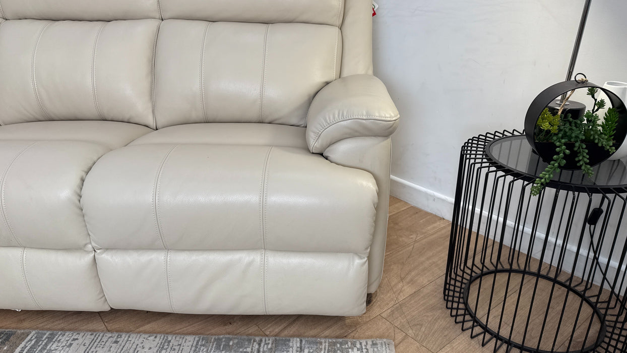 Sofology Gracie Leather 3 Seater in Trusty Sheen Bone China