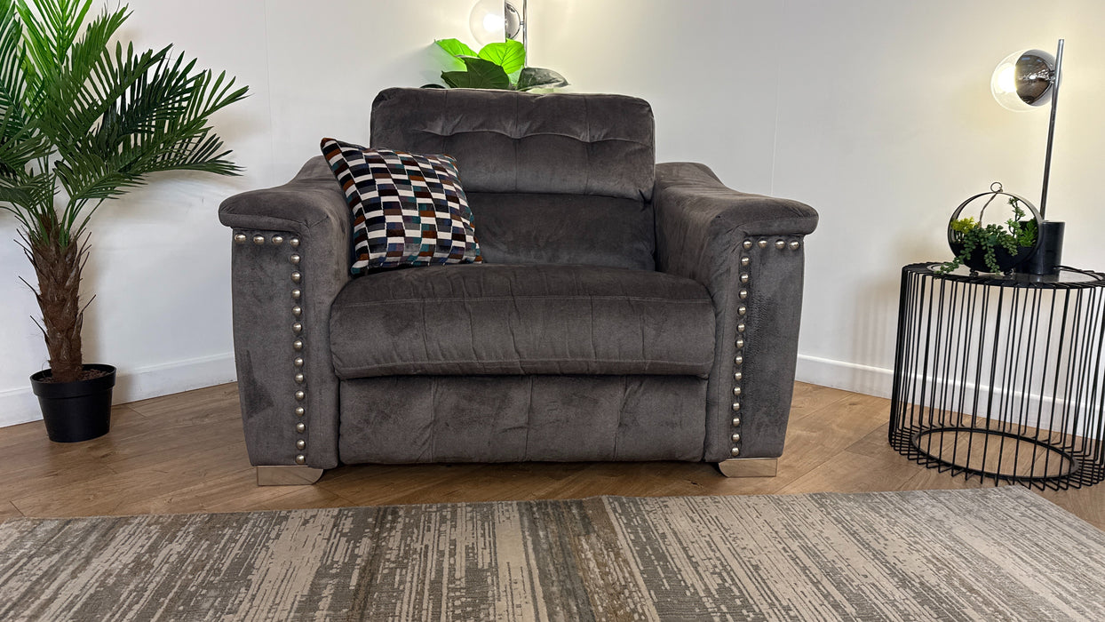 DFS The New Hollywood Fabric Recliner Chair in Mory Grey