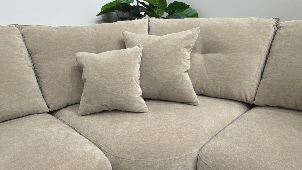 Sofology Sydney 3 Corner 1.5 Fabric Sofa in Mushroom