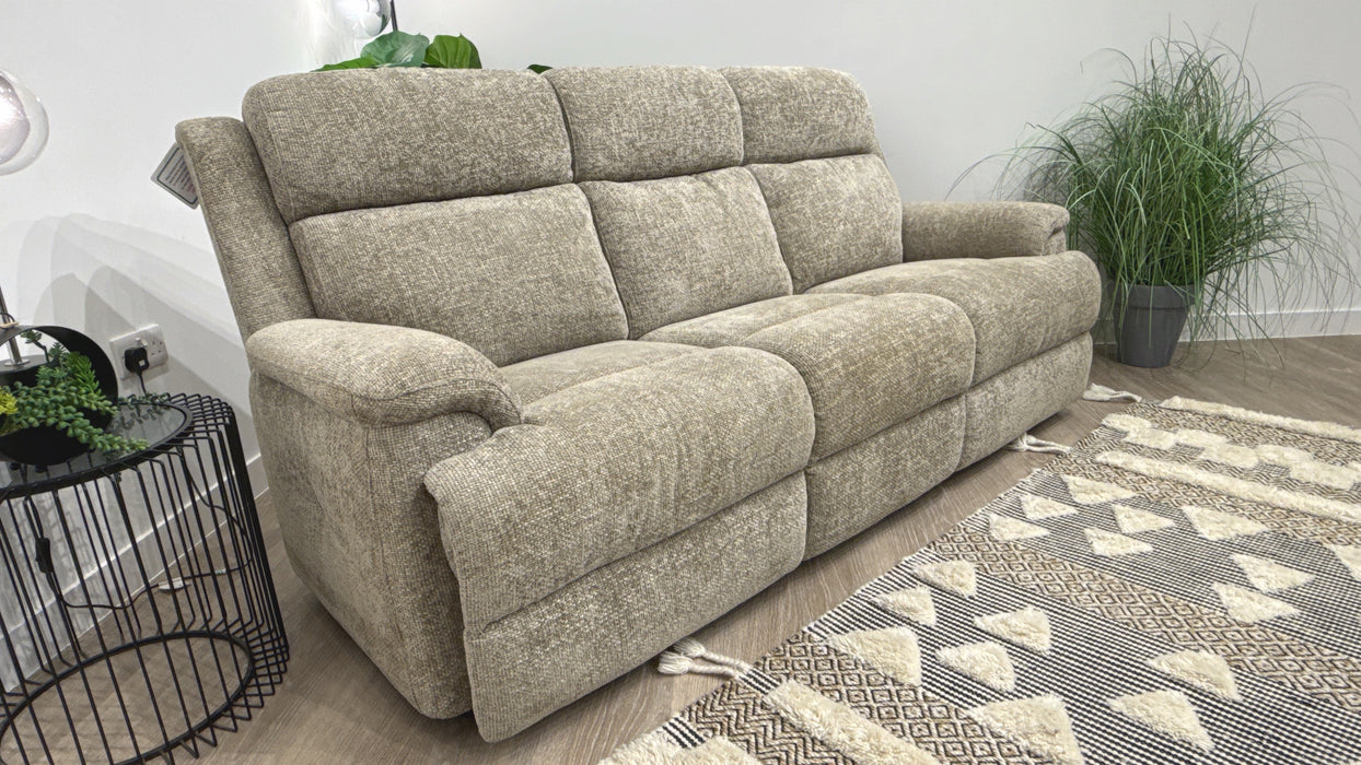 Sofology Gracie Fabric 3 Seater in Hopsack Chenille Linen