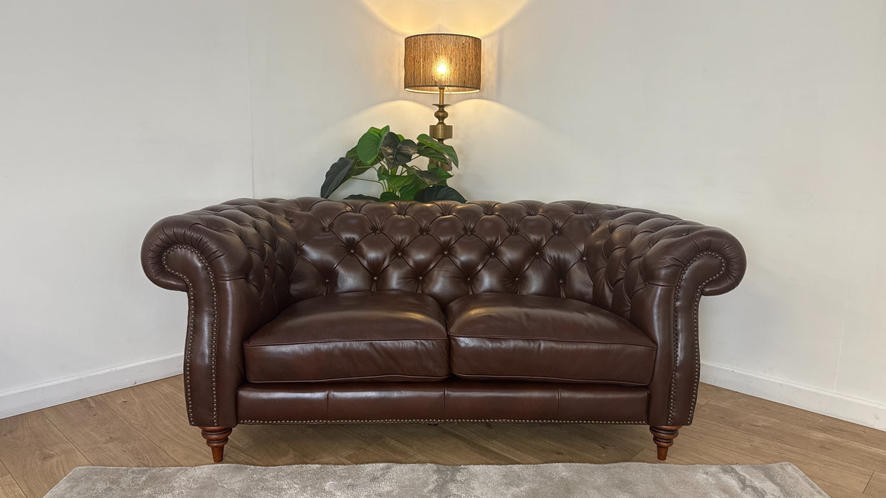 Sofology The Darcy 2 Seater Leather Sofa in Chestnut