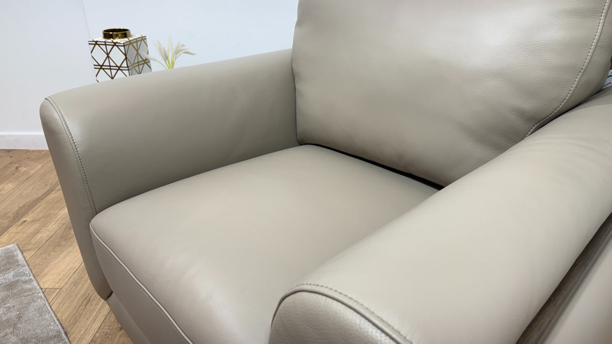 Sofology Rowen Leather Chair in Trusty Embossed Stone