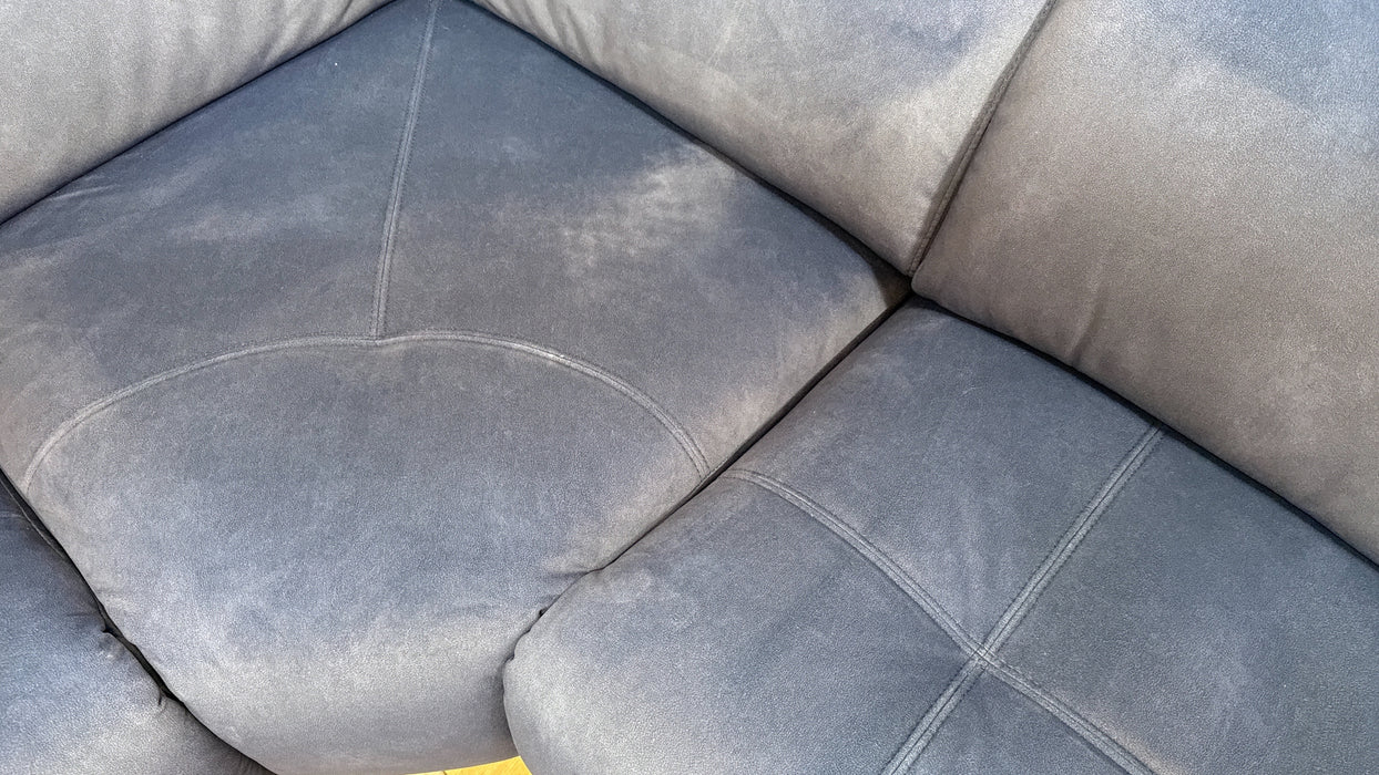 Sofology Marvella Fabric 3 Corner 1.5 Power Recliner/Headrest in Lifestyle Flecked Navy