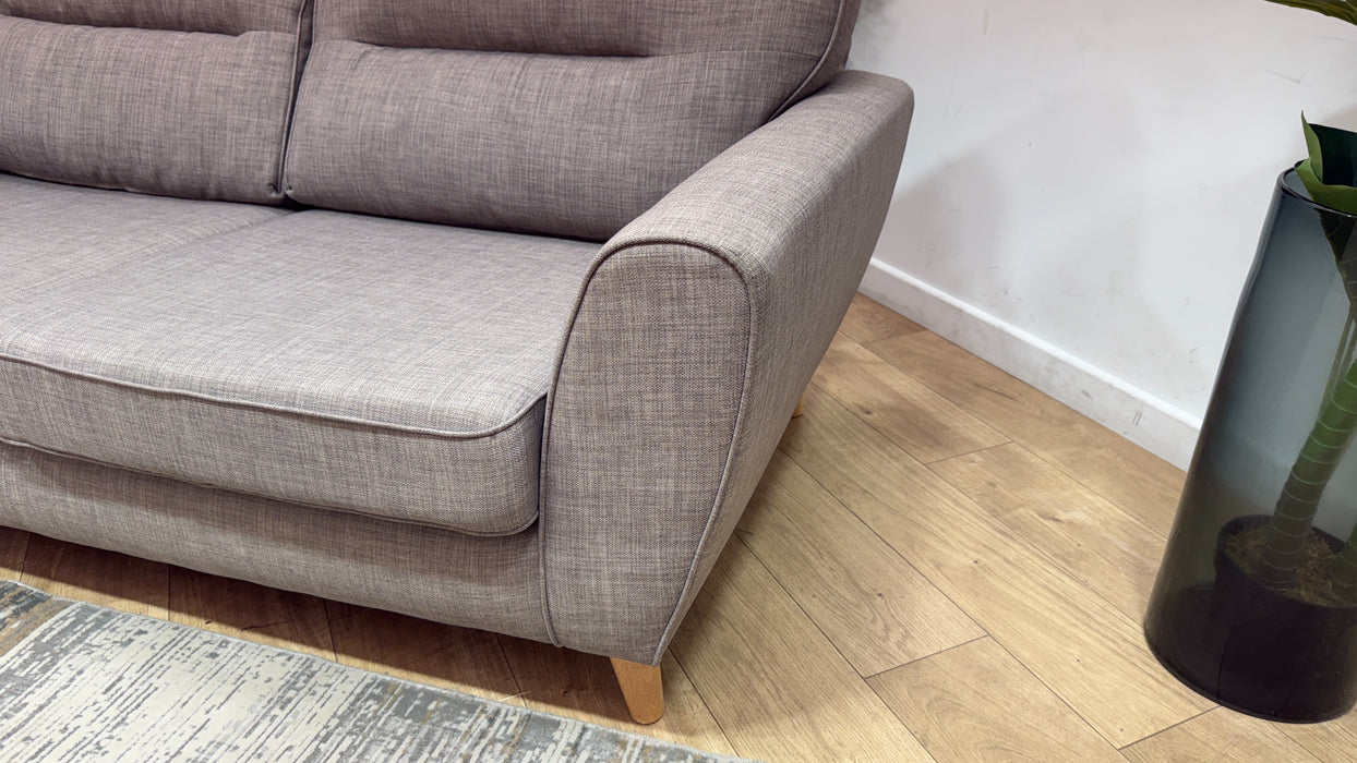 Sofology Hetty Fabric 3 Seater Full Back in Linoso Slate