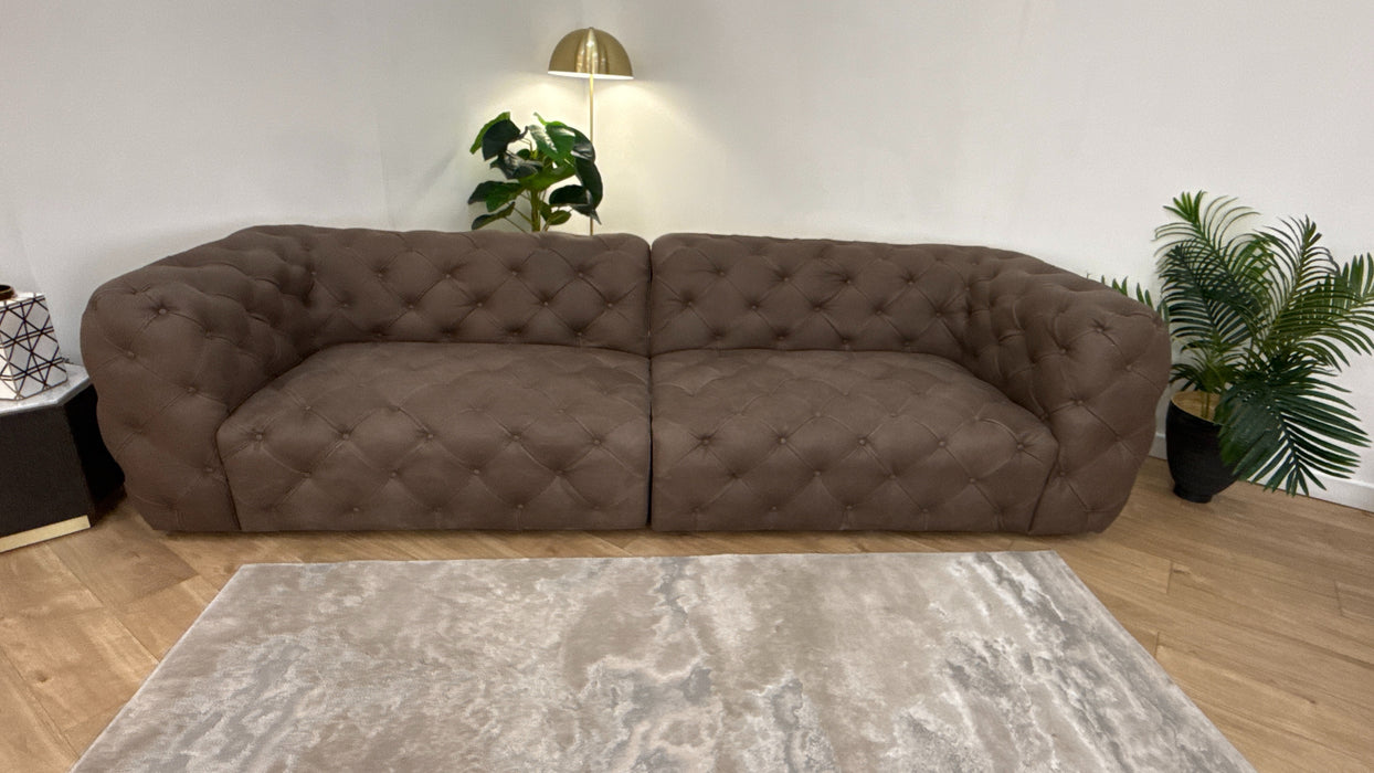Sofology The Venezia Leather 4 Seater in Character Vintage Espresso