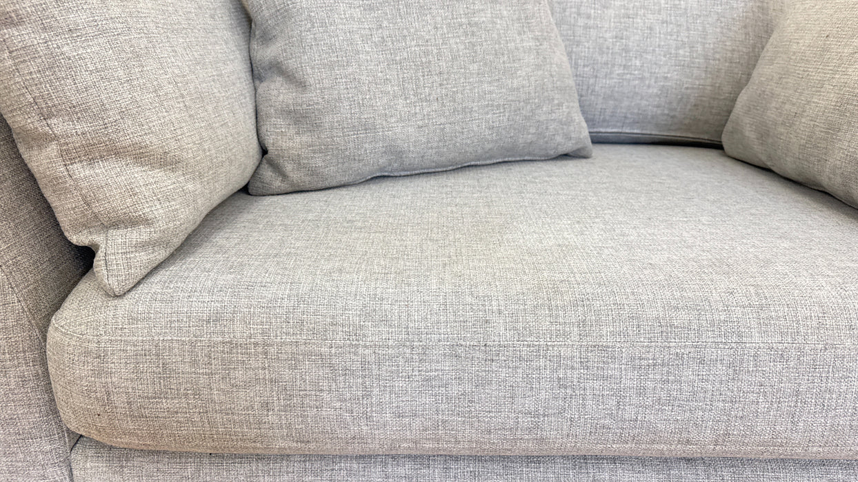 Plush 1.5 Cuddler - Fabric Loveseat - Light Grey