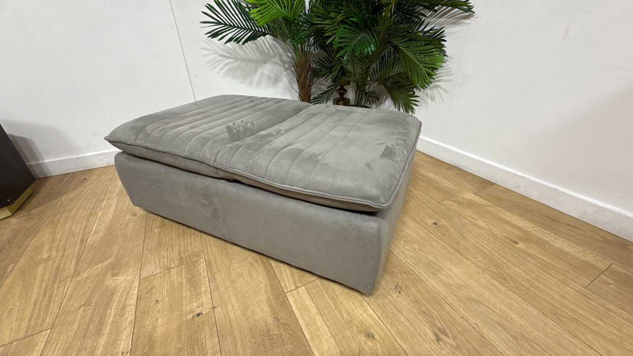 Sofology Illinois Fabric Dual Storage Footstool in Lifestyle Textured Charcoal