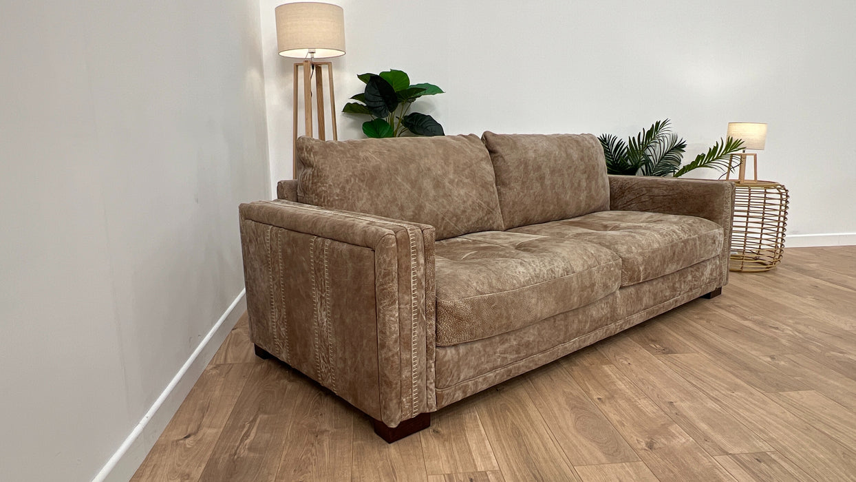 Huntsman 3 Seater - Leather Sofa - Utah Blonde