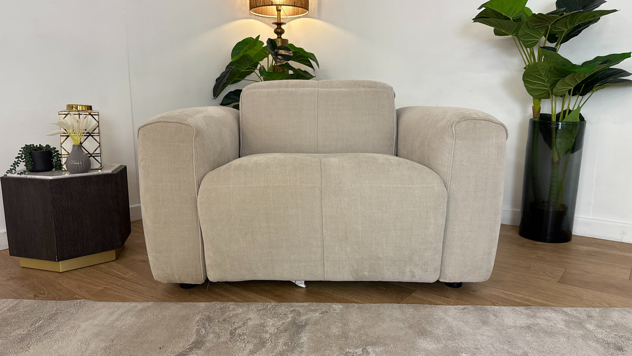 Sofology The Riviera Fabric Loveseat in Relaxed Chenille Cotton