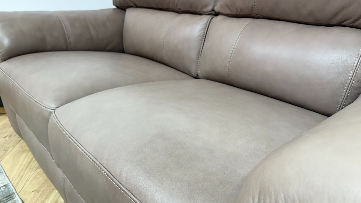 Sofology Santina Leather 2 Seater in Relaxed Soft Stone