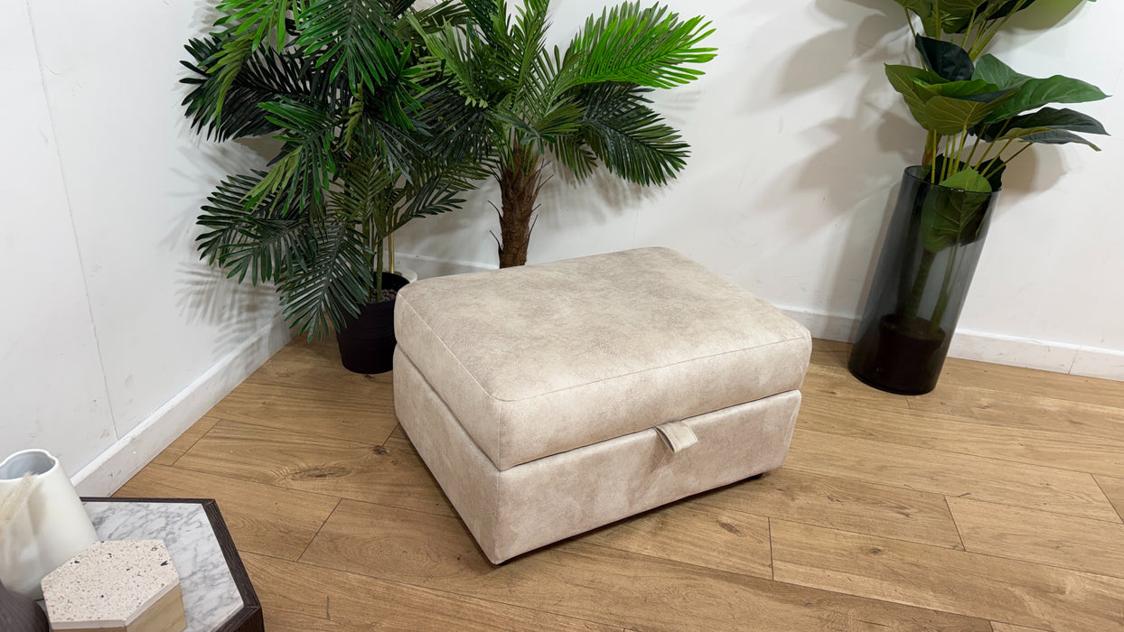 Sofology Savoy Fabric Large Storage Footstool in Lifestyle Dapple Marble