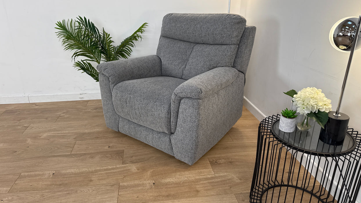 Millar 1 Seater - Fabric Manual Recliner - Grey