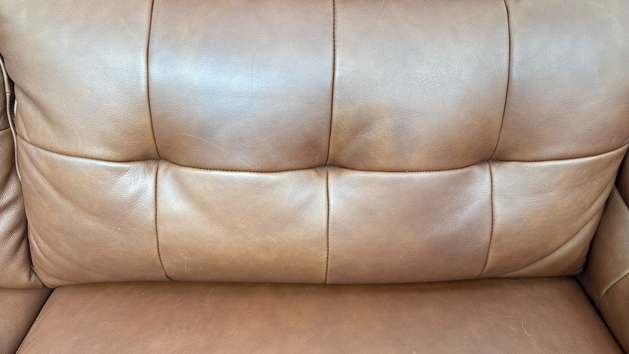 Sofology Muse Leather 2.5 Seater Supportive Headrests in Relaxed Matt Espresso