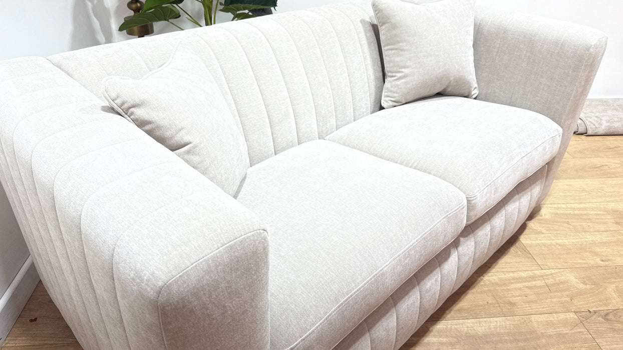 Sofology Astoria Fabric 2 Seater in Vintage Chenille Pebble