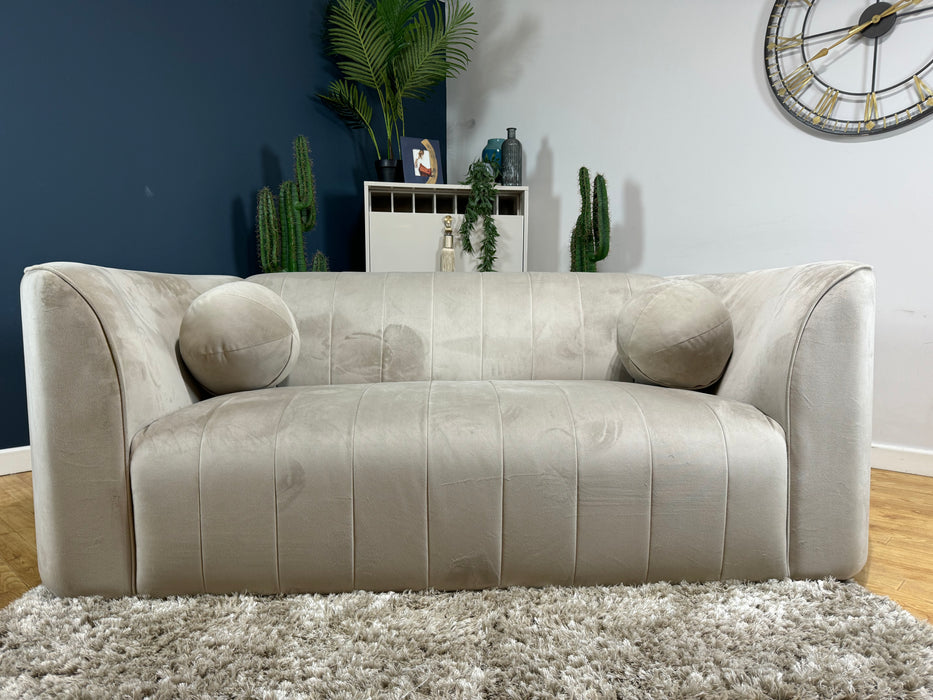 The Fitzrovia Fabric 2 Seater - Matt Velvet Stone (WA2)