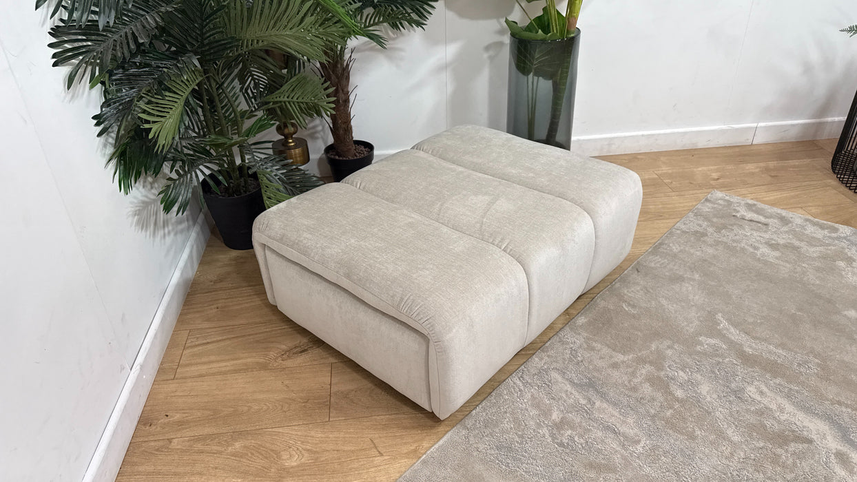 Sofology Waldorf Fabric Storage Footstool in Soft Chenille Linen
