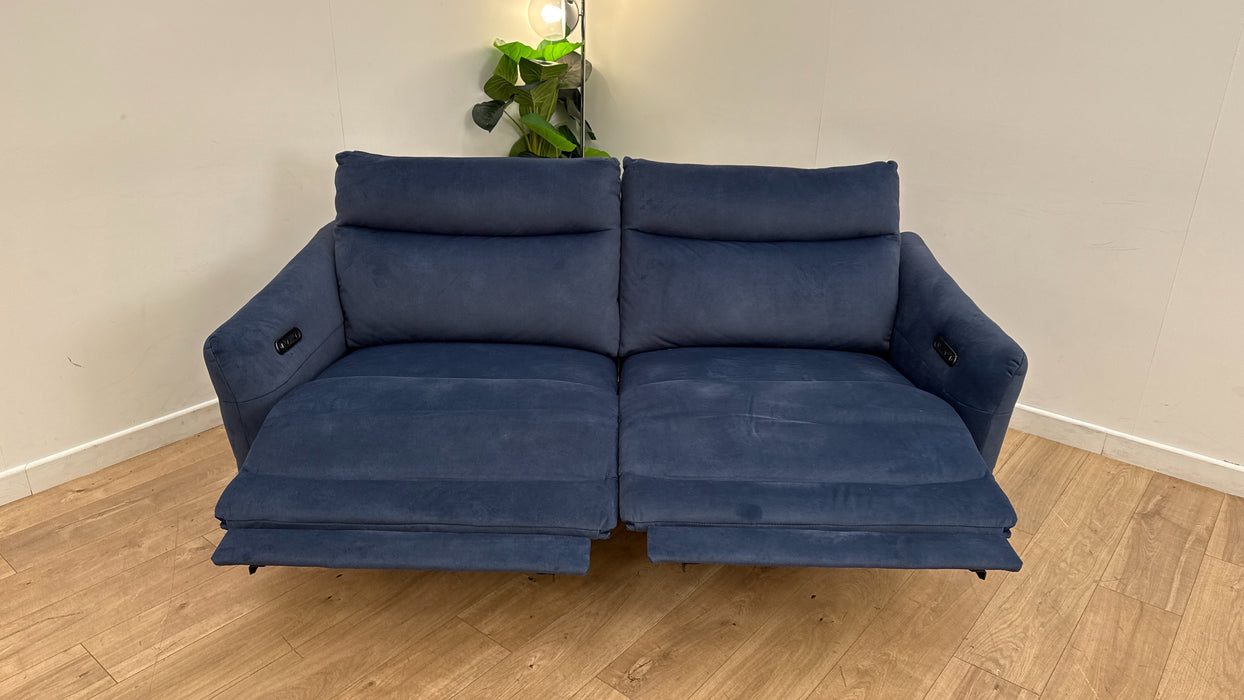Sofology Renato Fabric 2.5 Seater Power Recliner in Lifestyle Flecked Navy