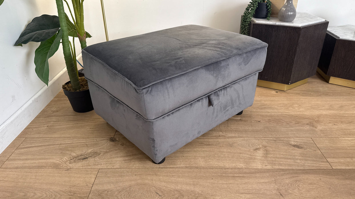 DFS Calix Footstool in Velvet Slate