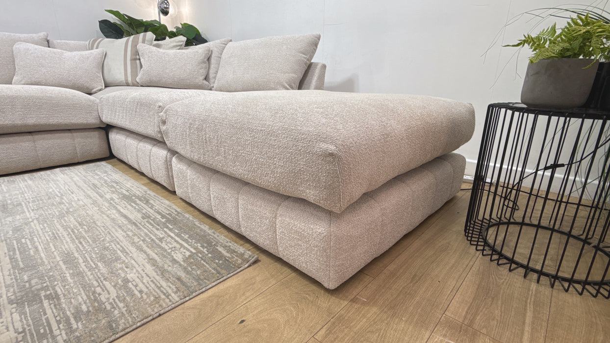 Sofology Westwood Fabric 3 Corner 1 Chaise No Trim in Soft Boucle Blush Mix
