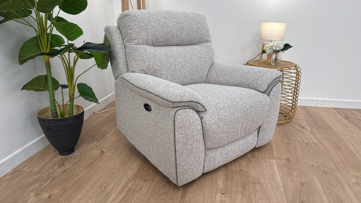 Aart Power Recliner Chair - Fabric - Biscuit