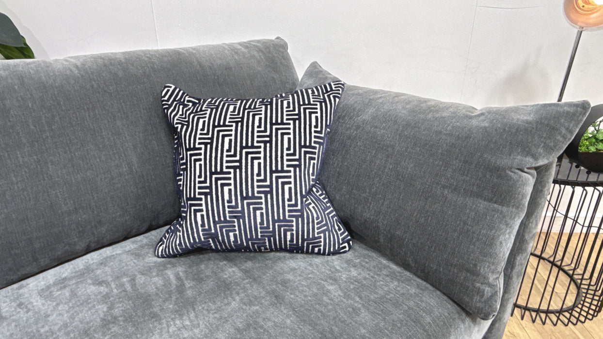 Sofology Tallulah Fabric 3 Seater in Soft Chenille Slate Mix