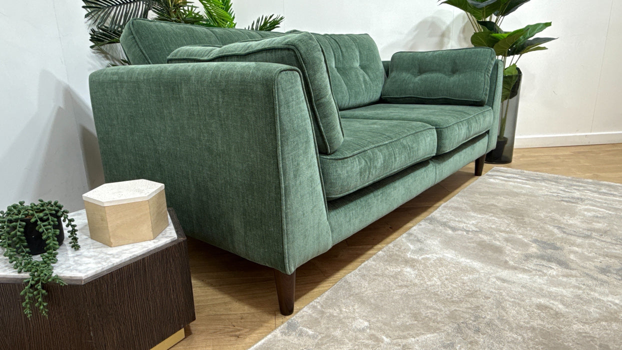 Sofology Cricket Fabric 3 Seater in Smooth Textured Chenille Evergreen