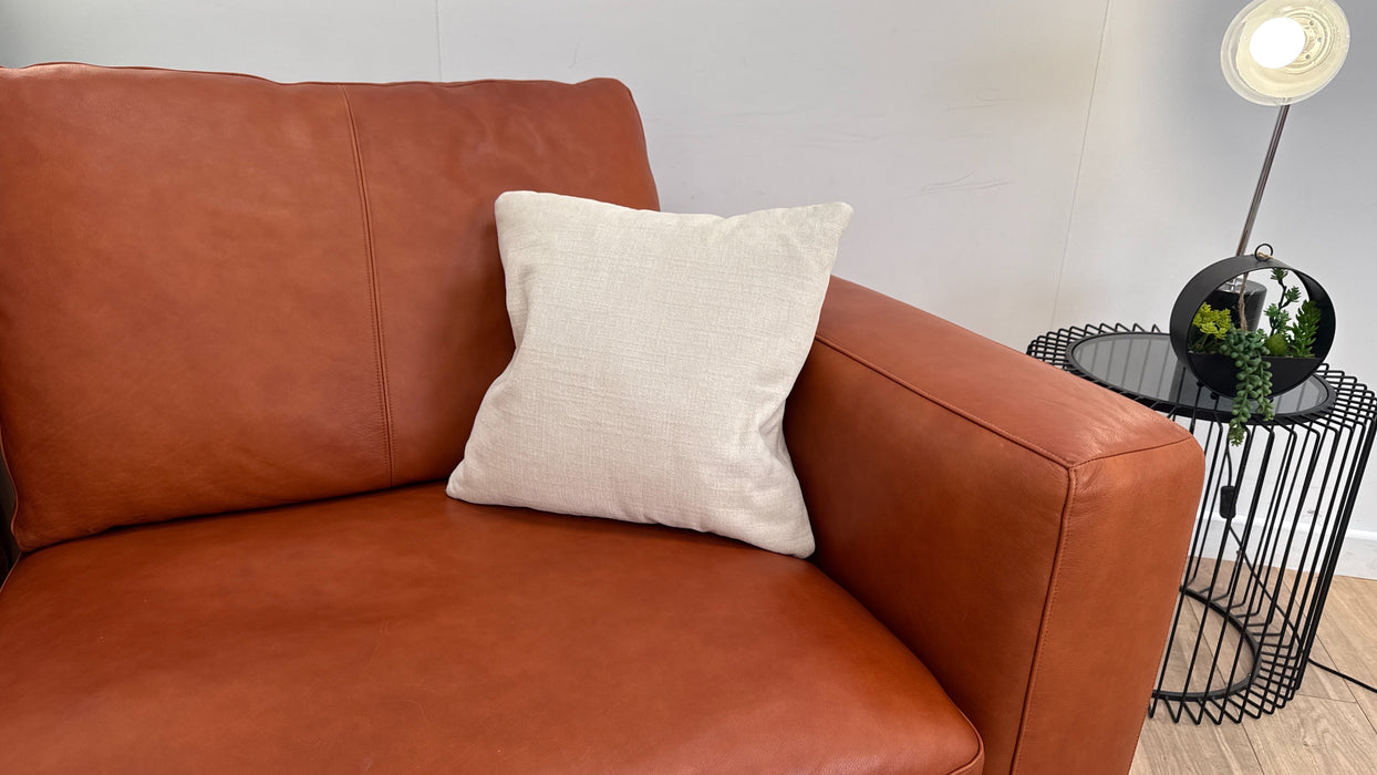 Sofology Retreat Leather 3 Seater in Amber