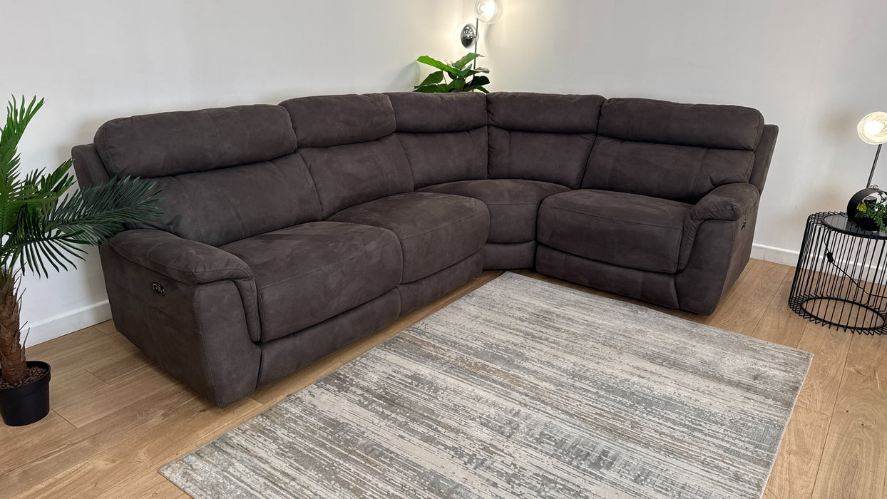 DFS Ronan Fabric Power Recliner in Pepper