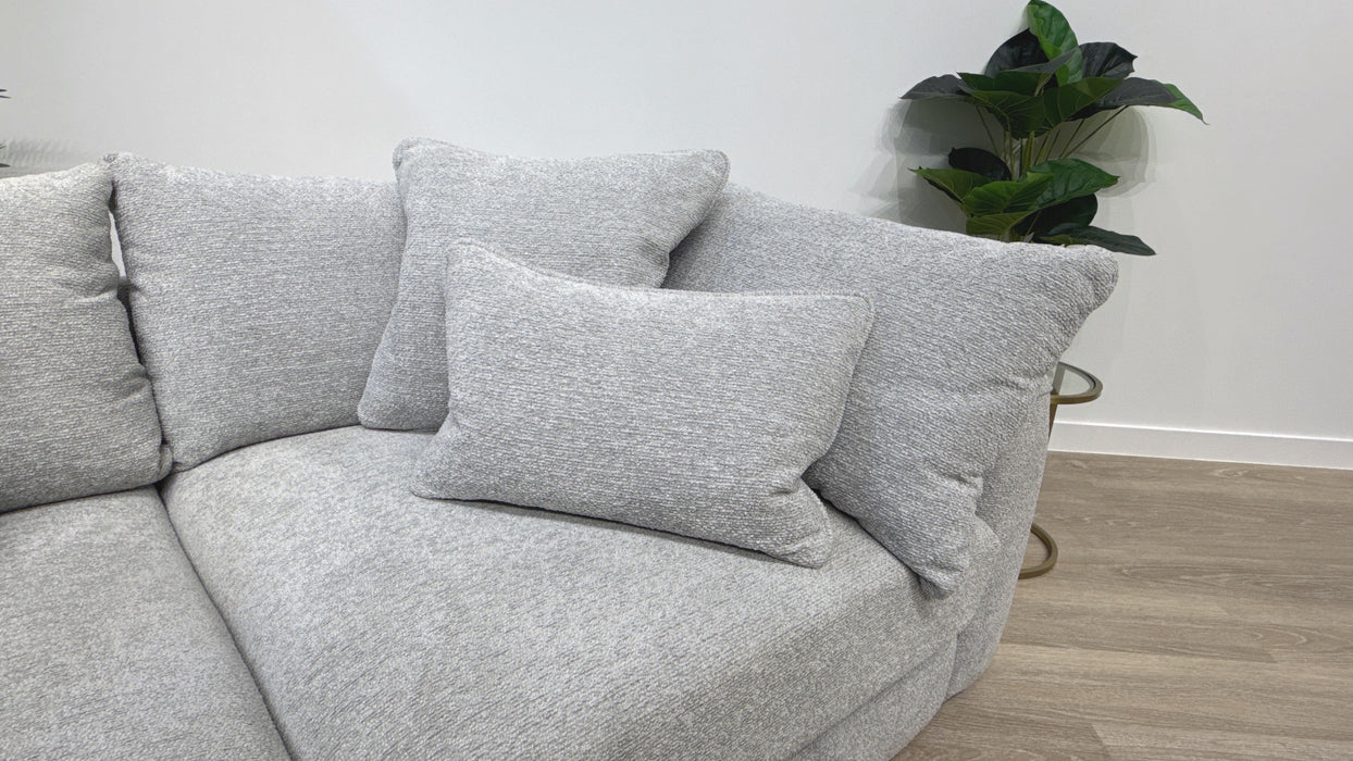 Sofology Westwood  Grande Seater Split Fabric Sofa in Boucle Silver