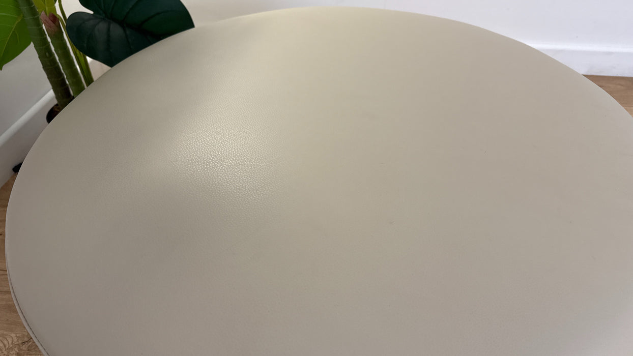 Sofology Nobu Leather Designer Footstool in Trusty Sheen Bone China