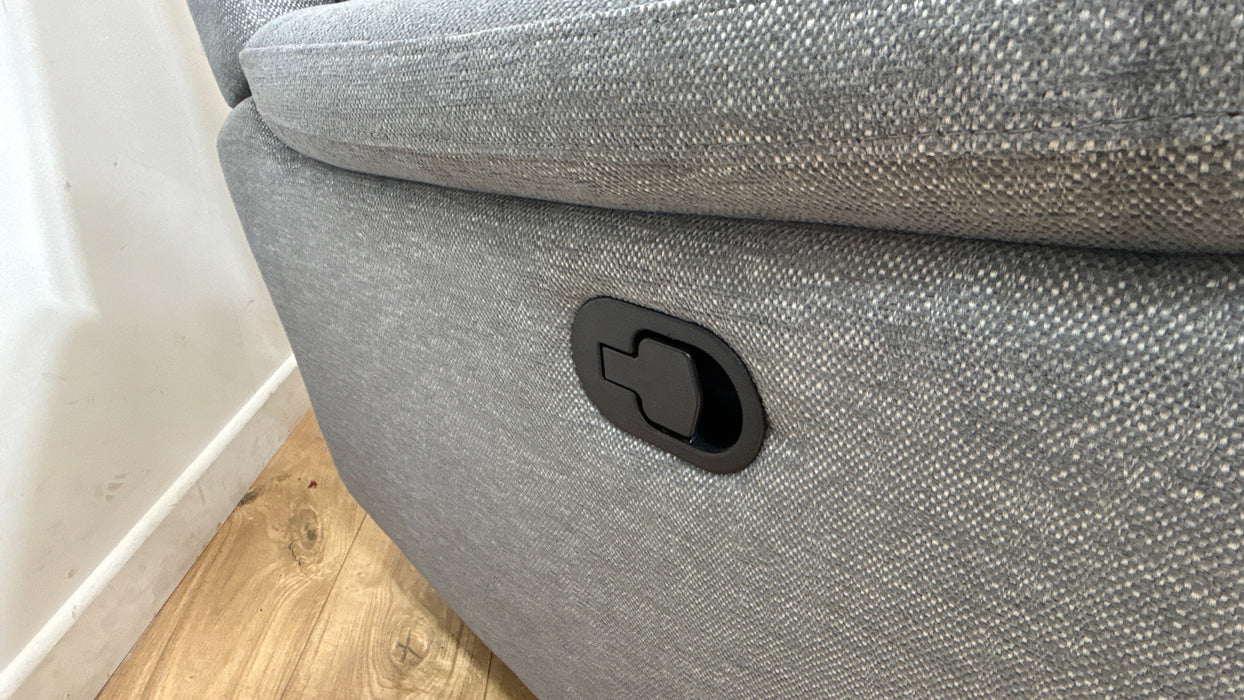DFS Contigo Fabric 2 Seater Manual Recliner in Grey