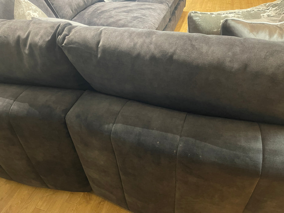 Emperor 1.5 Corner 3 Seater Full Back Lucerne Charcoal Mix Fabric (WA2)