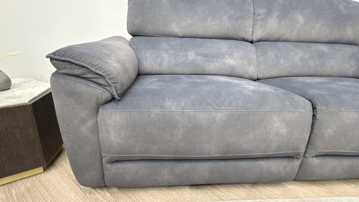 Sofology Hugo Fabric 2.5 Seater Power Recliner/Headrest in Lifestyle Flecked Charcoal