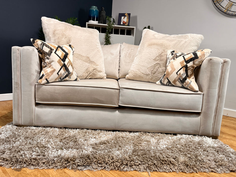 Titan 2 Seater Fabric Sofa FESTIVAL CREAM/NATURAL MIX (WA2)