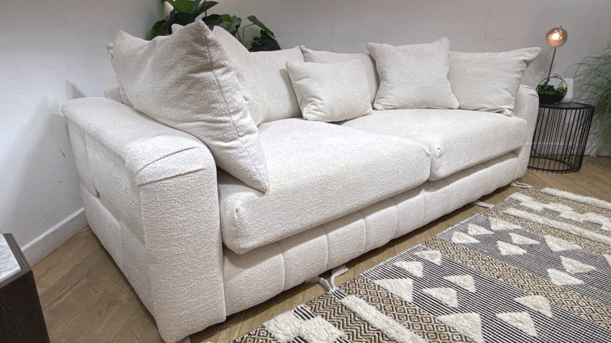Sofology Westwood Fabric 4 Seater No Trim in Soft Boucle Ecru