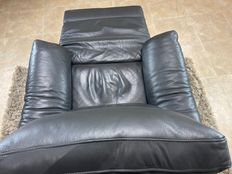 Albion Leather Chair Charcoal -  Manual Recliner (WA2)