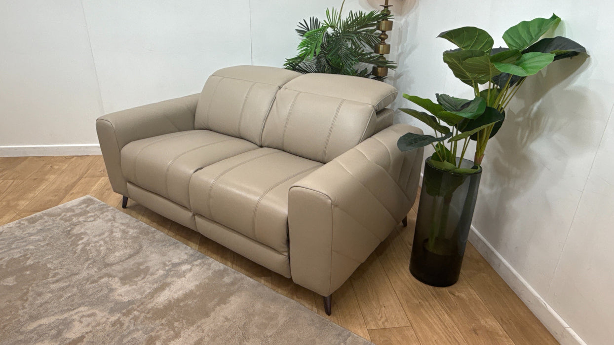 Sofology Allure Leather 2 Seater in Trusty Embossed Leather Stone