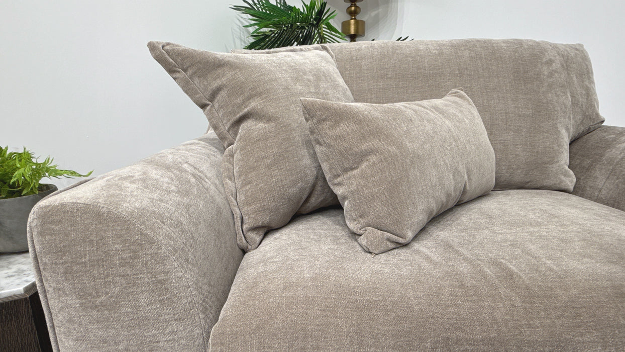 Sofology Mayfair Fabric Loveseat Foam Seat in Soft Chenille Wicker