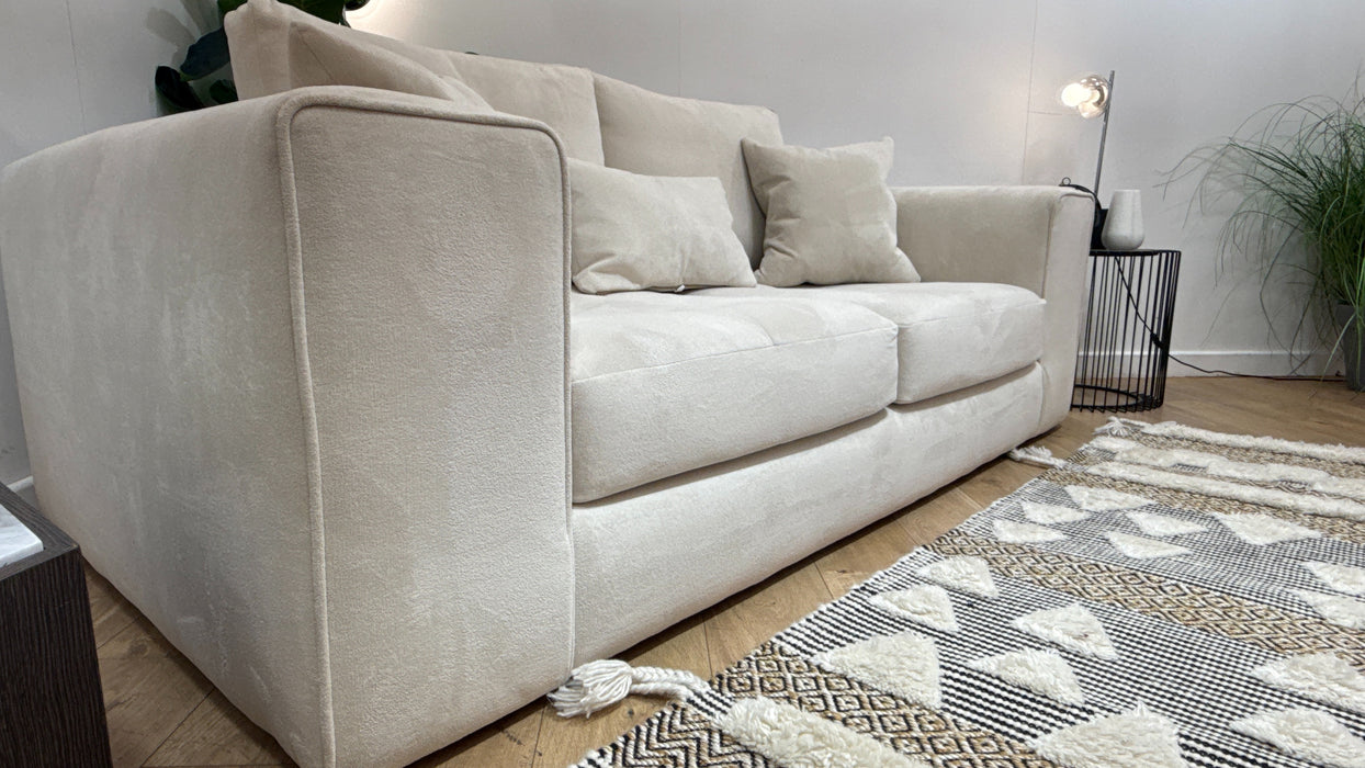 Sofology Ascot Fabric 3 Seater Single Seat in Soft Sherpa Natural