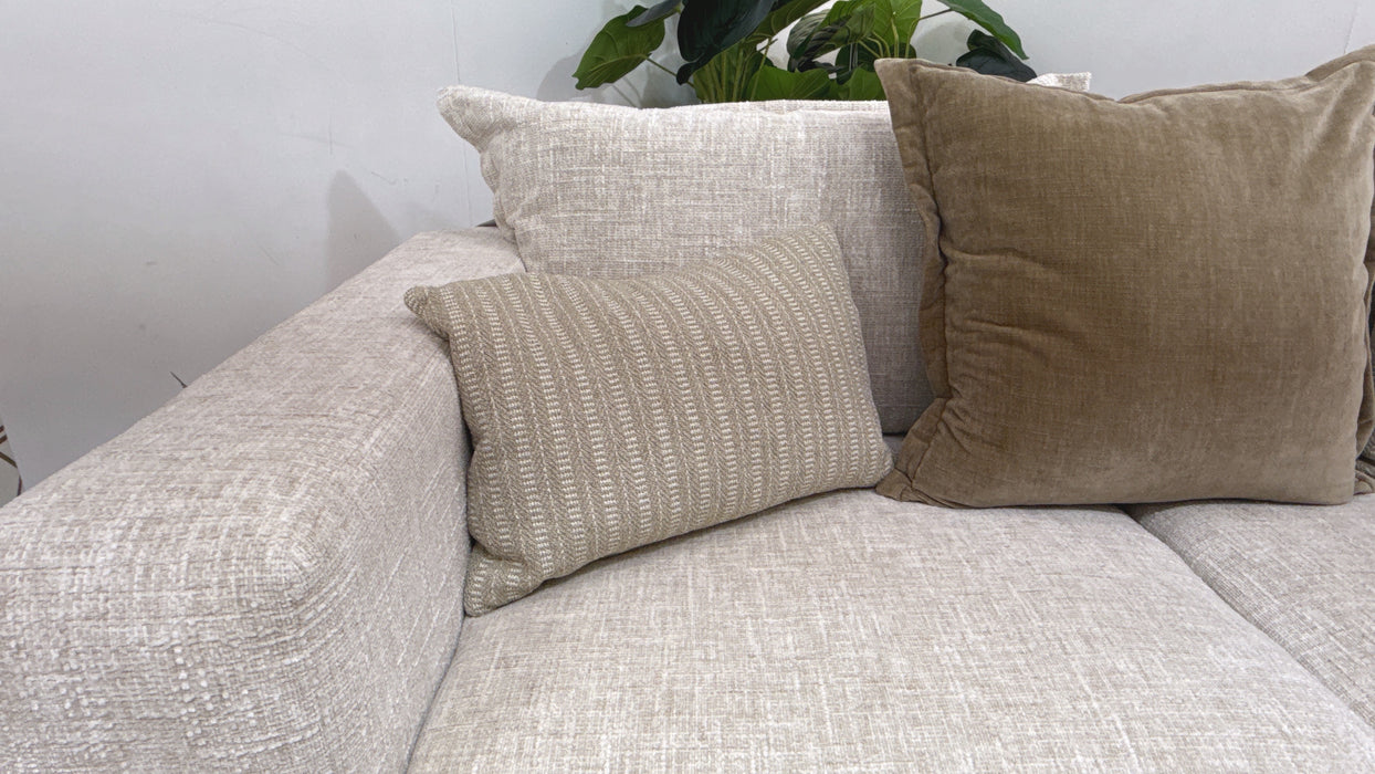 Sofology Cove Fabric 2 Seater in Artisan Chenille Ecru Mix