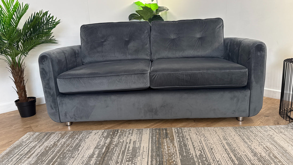 Sofology Islington Fabric 3 Seater Hypnos Deluxe Sofa Bed in Sleek Grey