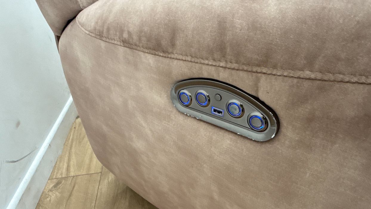 Sofology The Radleigh 3 Seater Fabric Recliner in Decent Mink