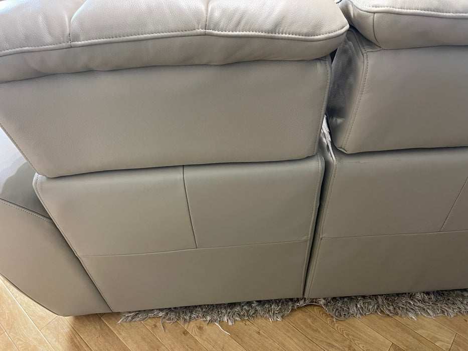 Nobu Leather 3 Seater - Trusty Sheen Lead Grey (WA2)