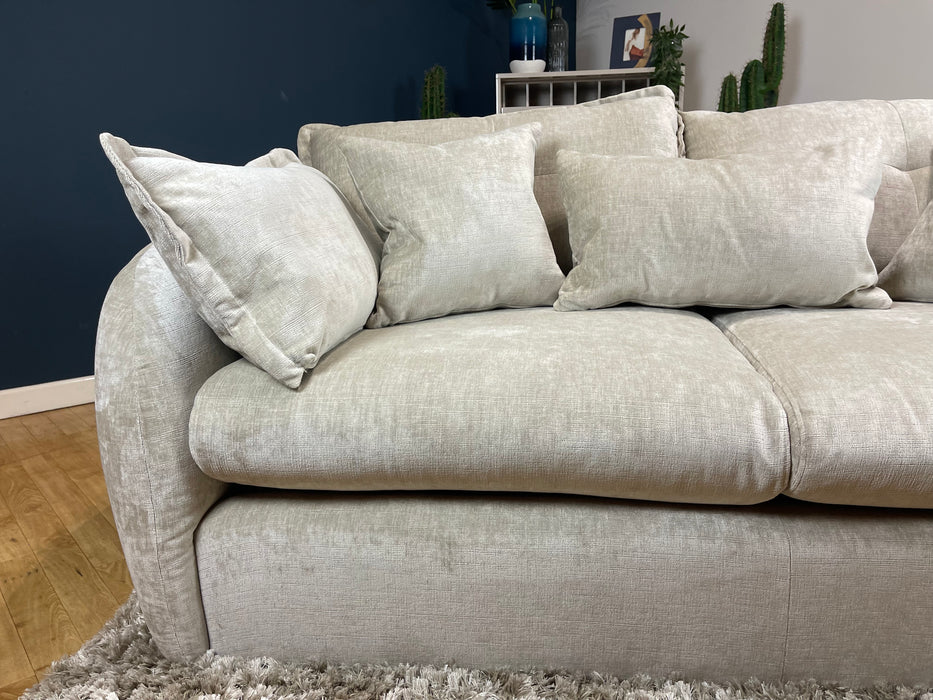 Portobello 3 Seater Sofa Bed Luxury Chenille Linen All Over Fabric (WA2)