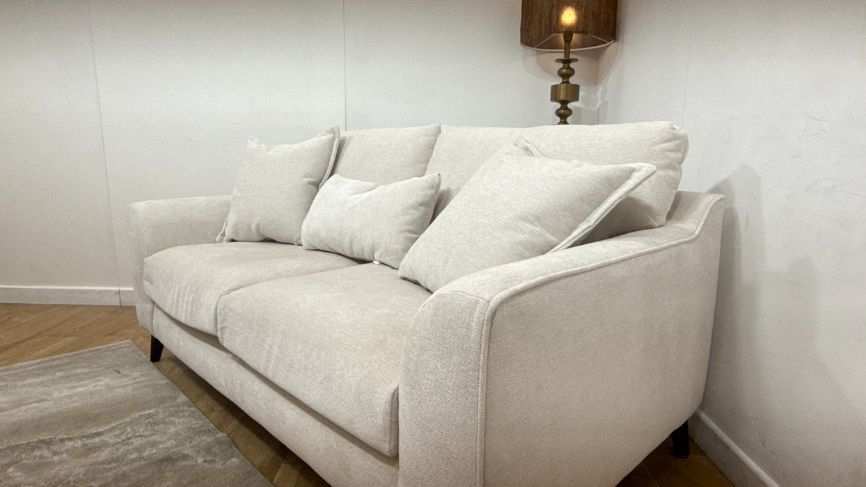 Sofology Mayfair Fabric 2 Seater Foam Seats in Linen Look Chenille Mist