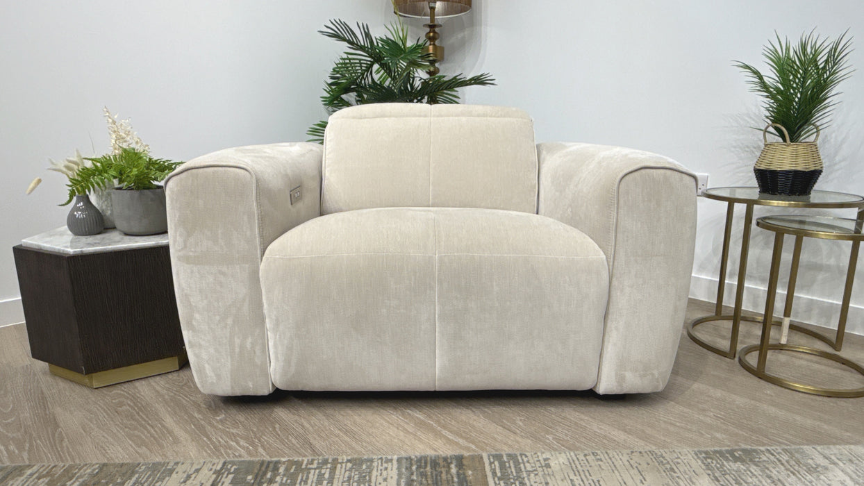Sofology Riviera Fabric Loveseat in Relaxed Chenille Cotton