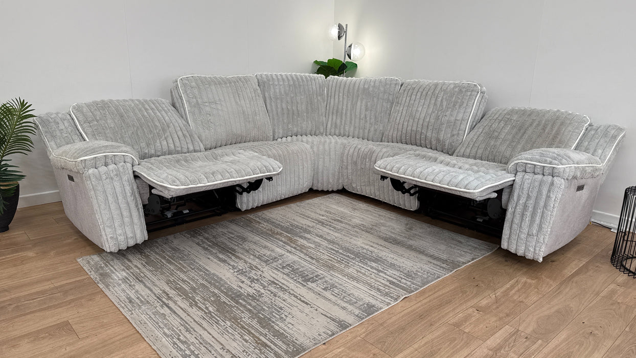 DFS Fuzzy Recliner 2 Corner 2 in Grey