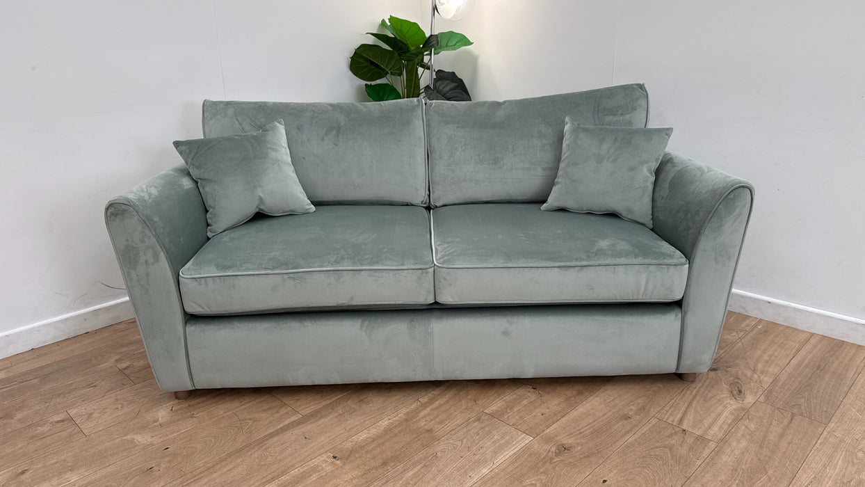 Sofology Keswick Fabric 3 Seater Sofa Bed in Deluxe Velvet Green