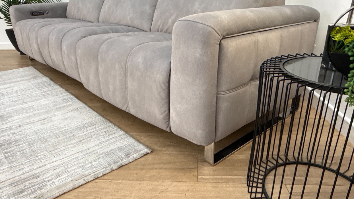 Sofology Marvella Fabric Recliner 4 Seater Split in Stone